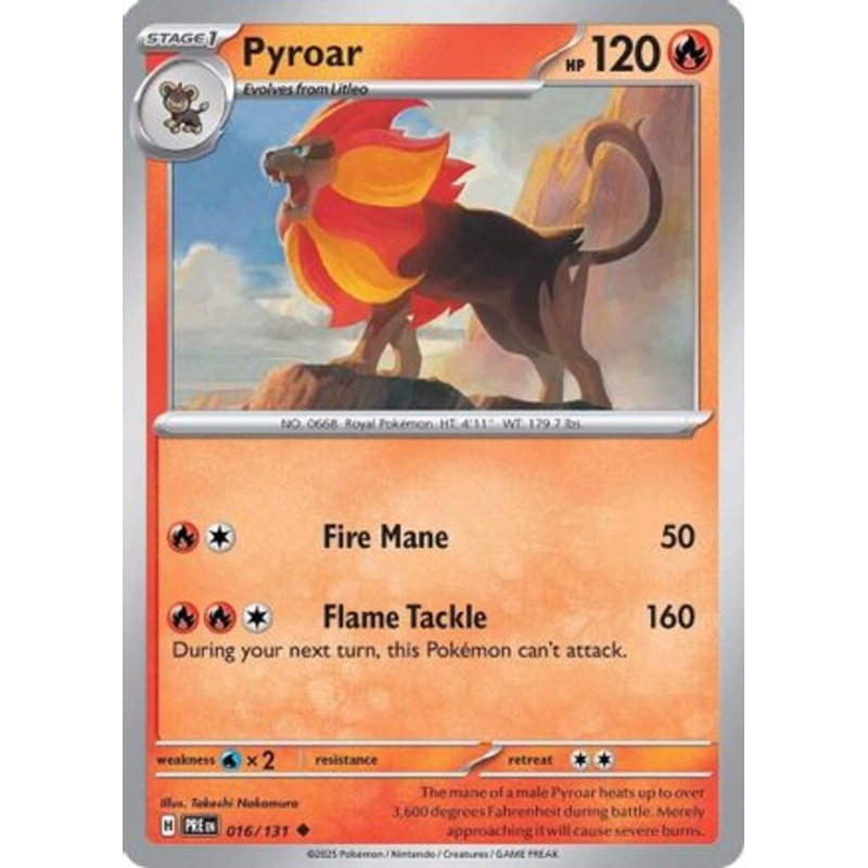 Pyroar 016/131  SV Prismatic Evolutions - Uncommon