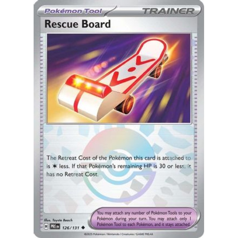 Rescue Board (Poke Ball Pattern) 126/131  - Holofoil SV Prismatic Evolutions - Uncommon
