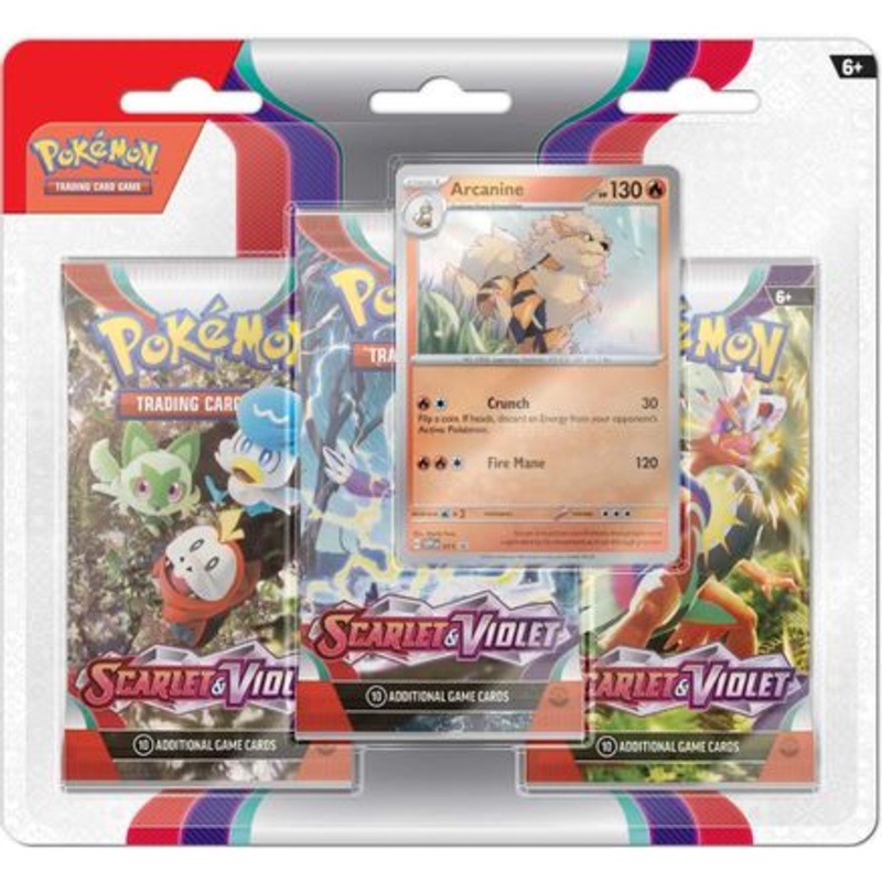 Scarlet & Violet 3 Pack Blister [Arcanine]  SV01 Scarlet & Violet Base Set - null