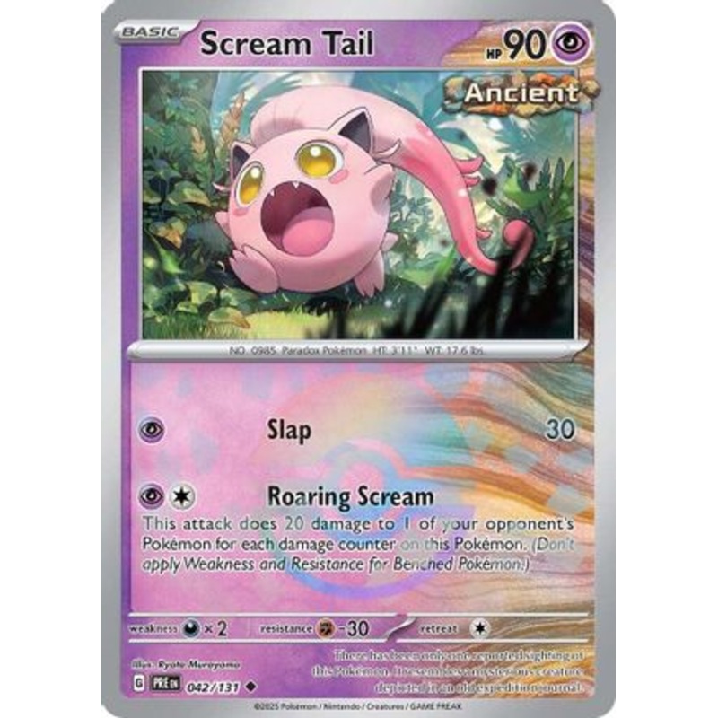 Scream Tail (Poke Ball Pattern) 042/131  - Holofoil SV Prismatic Evolutions - Uncommon
