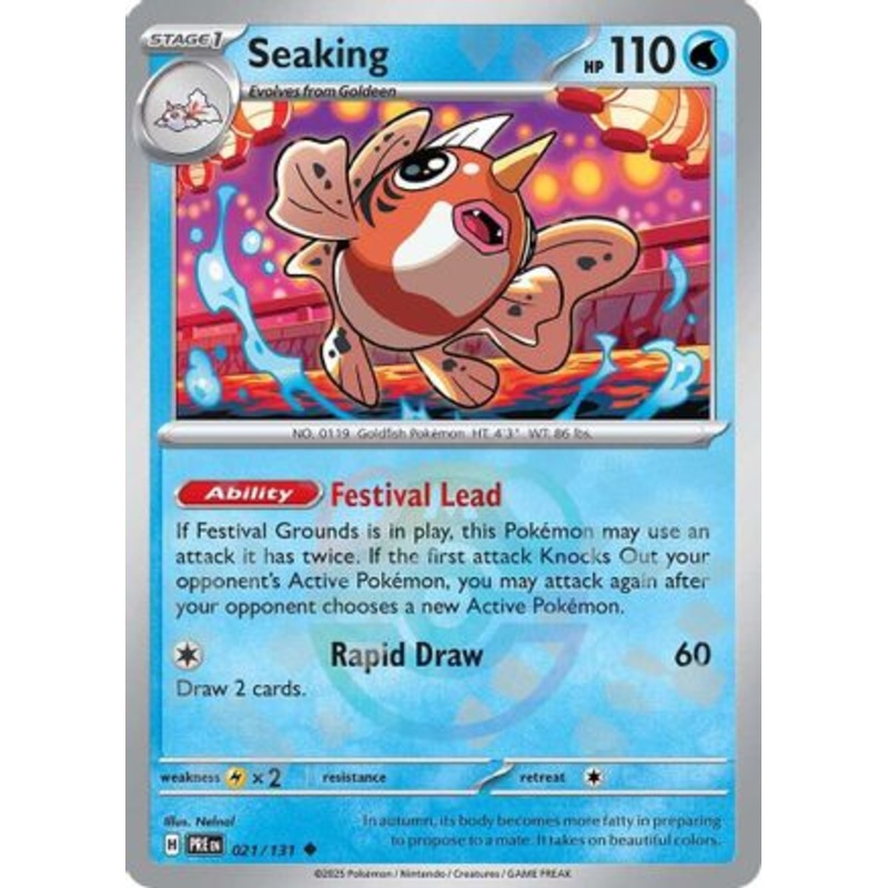 Seaking (Master Ball Pattern) 021/131  - Holofoil SV Prismatic Evolutions - Uncommon