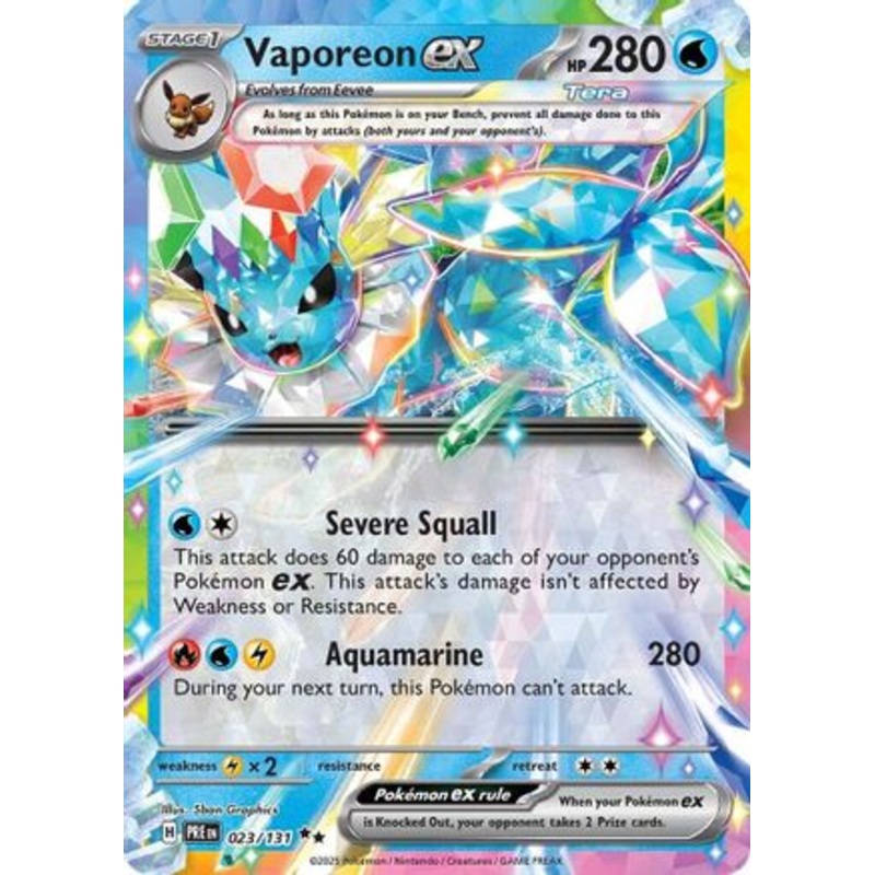 Vaporeon ex 023/131  - Holofoil SV Prismatic Evolutions - Double Rare