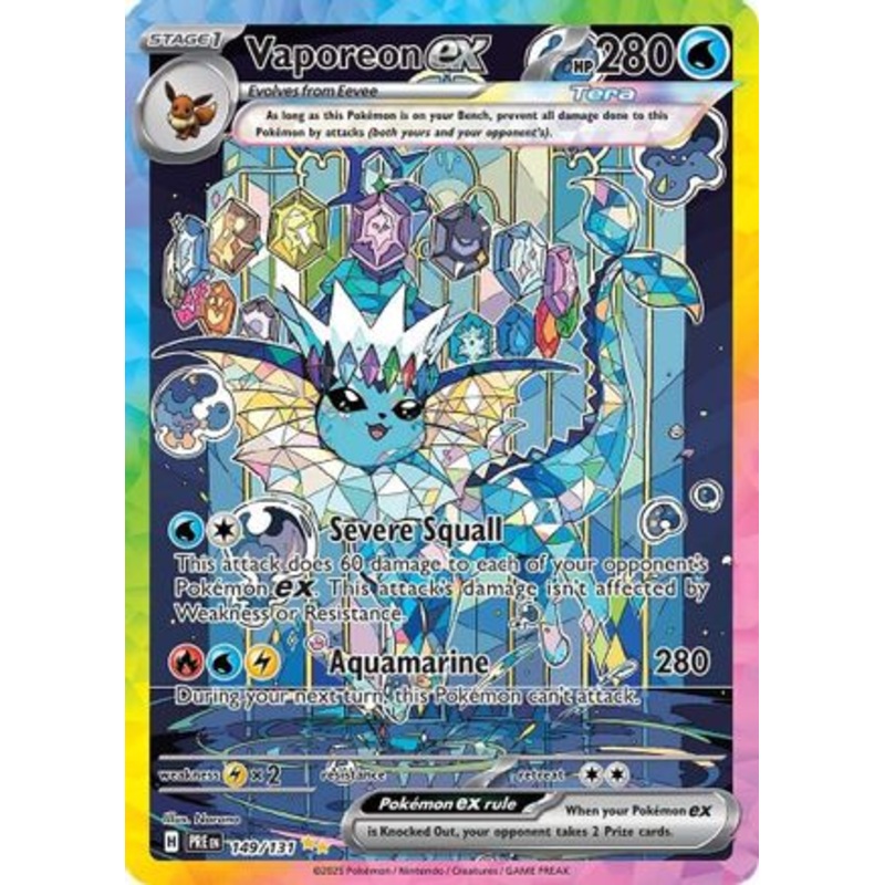 Vaporeon ex 149/131  - Holofoil SV Prismatic Evolutions - Special Illustration Rare