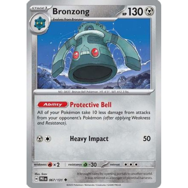 Bronzong 067/131  - Reverse Holofoil SV Prismatic Evolutions - Uncommon