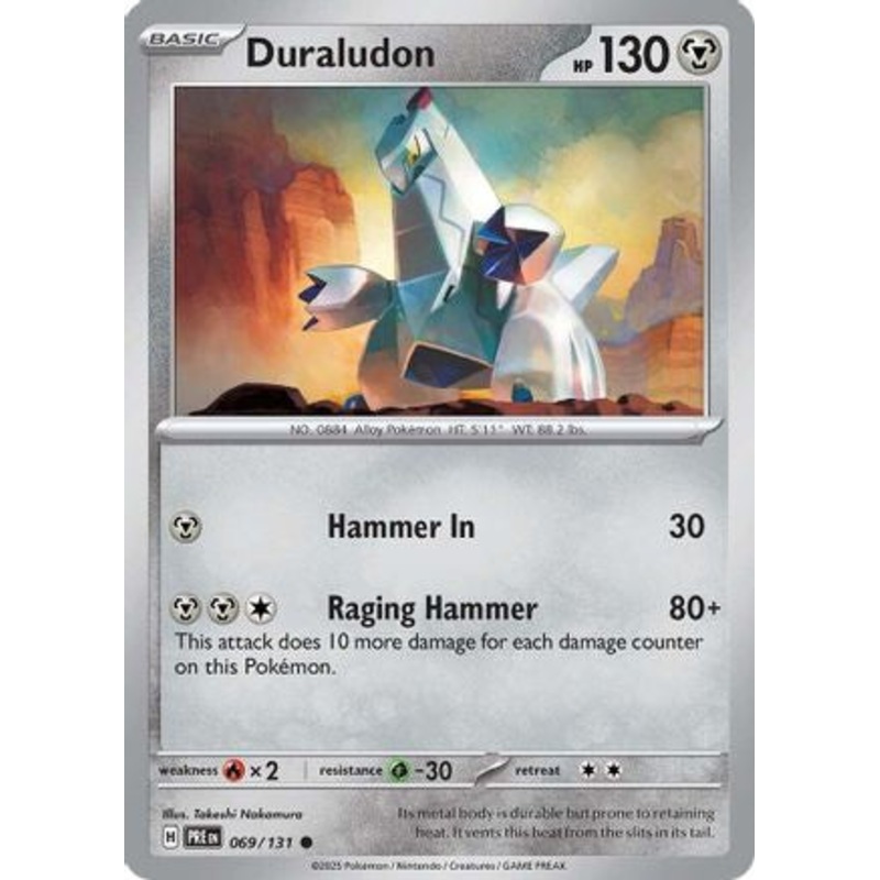 Duraludon 069/131  - Reverse Holofoil SV Prismatic Evolutions - Common