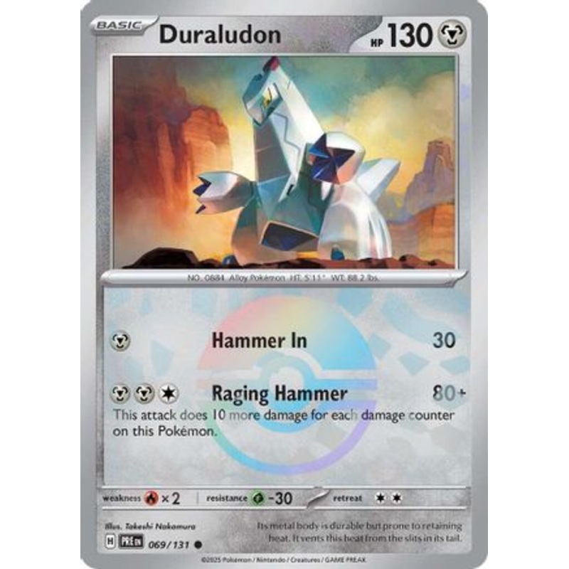 Duraludon (Poke Ball Pattern) 069/131  - Holofoil SV Prismatic Evolutions - Common