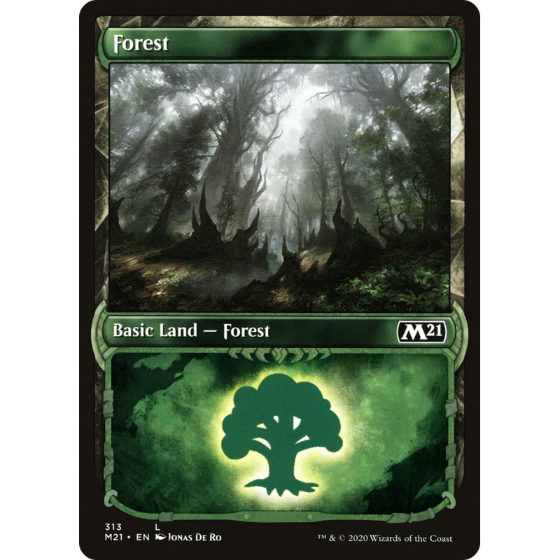 Forest (M21-313) - Core Set 2021: (Showcase) Foil