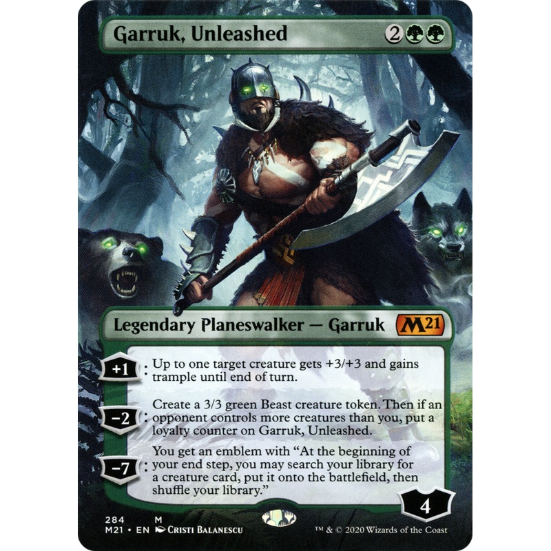 Garruk, Unleashed (M21-284) - Core Set 2021 (Borderless)