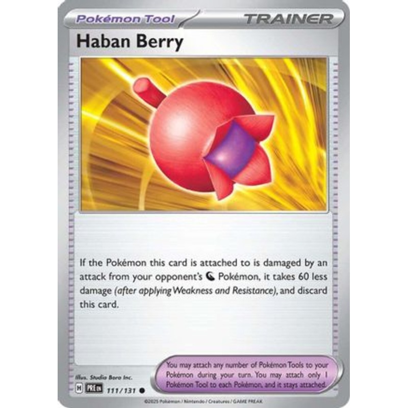 Haban Berry 111/131  - Reverse Holofoil SV Prismatic Evolutions - Common