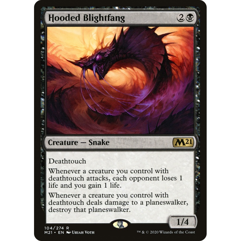 Hooded Blightfang (M21-104) - Core Set 2021