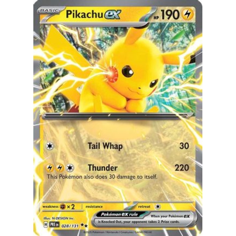 Pikachu ex 028/131  - Holofoil SV Prismatic Evolutions - Double Rare