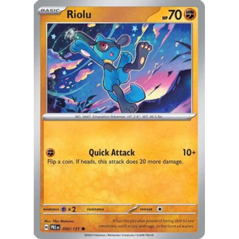 Riolu 050/131  - Reverse Holofoil SV Prismatic Evolutions - Common