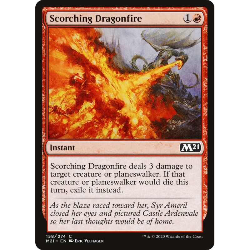 Scorching Dragonfire (M21-158) - Core Set 2021 Foil