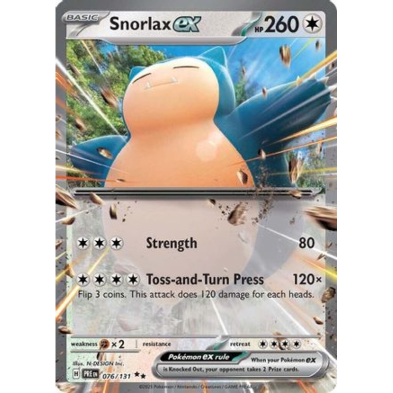 Snorlax ex 076/131  - Holofoil SV Prismatic Evolutions - Double Rare