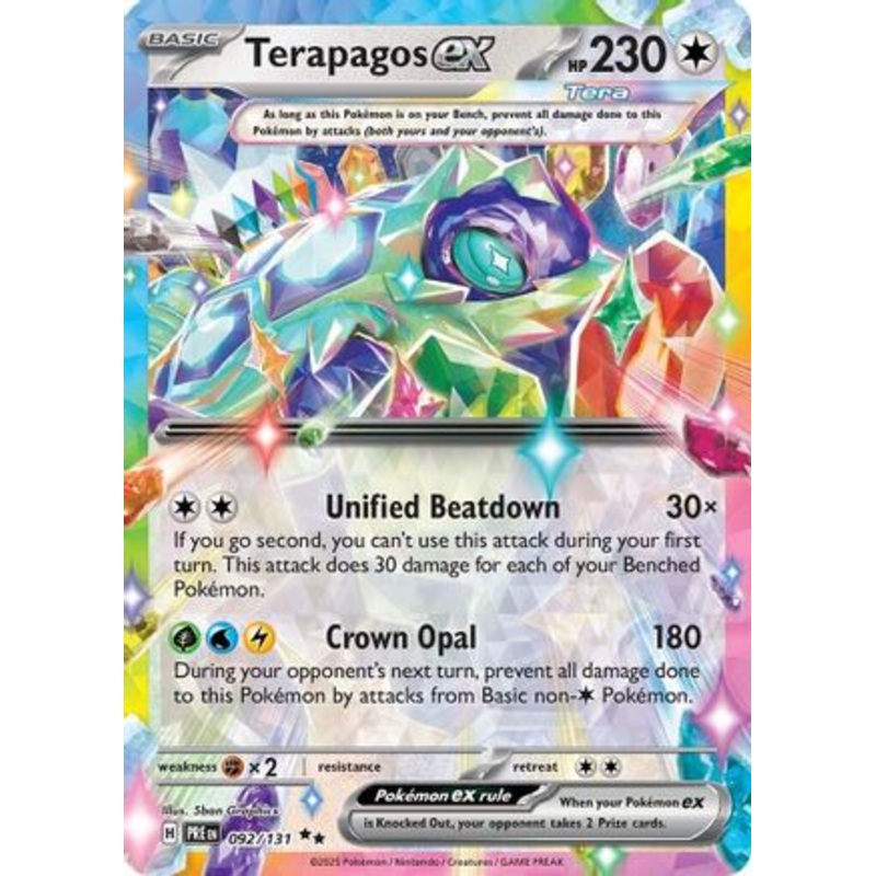 Terapagos ex 092/131  - Holofoil SV Prismatic Evolutions - Double Rare