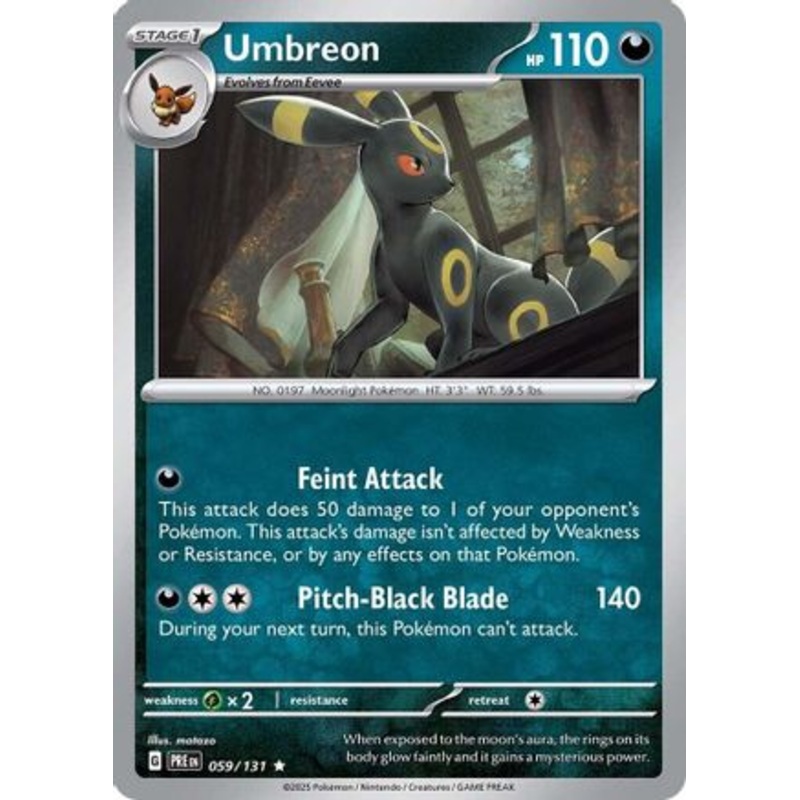 Umbreon 059/131  - Reverse Holofoil SV Prismatic Evolutions - Rare
