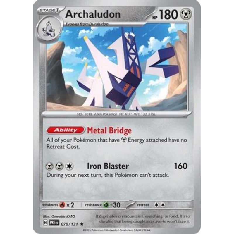 Archaludon 070/131  - Reverse Holofoil SV Prismatic Evolutions - Rare
