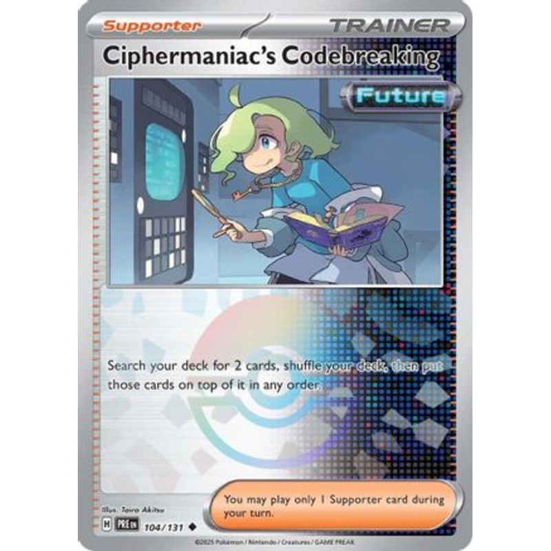 Ciphermaniac's Codebreaking (Poke Ball Pattern) 104/131  - Holofoil SV Prismatic Evolutions - Uncommon