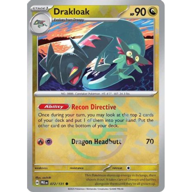Drakloak (Poke Ball Pattern) 072/131  - Holofoil SV Prismatic Evolutions - Common
