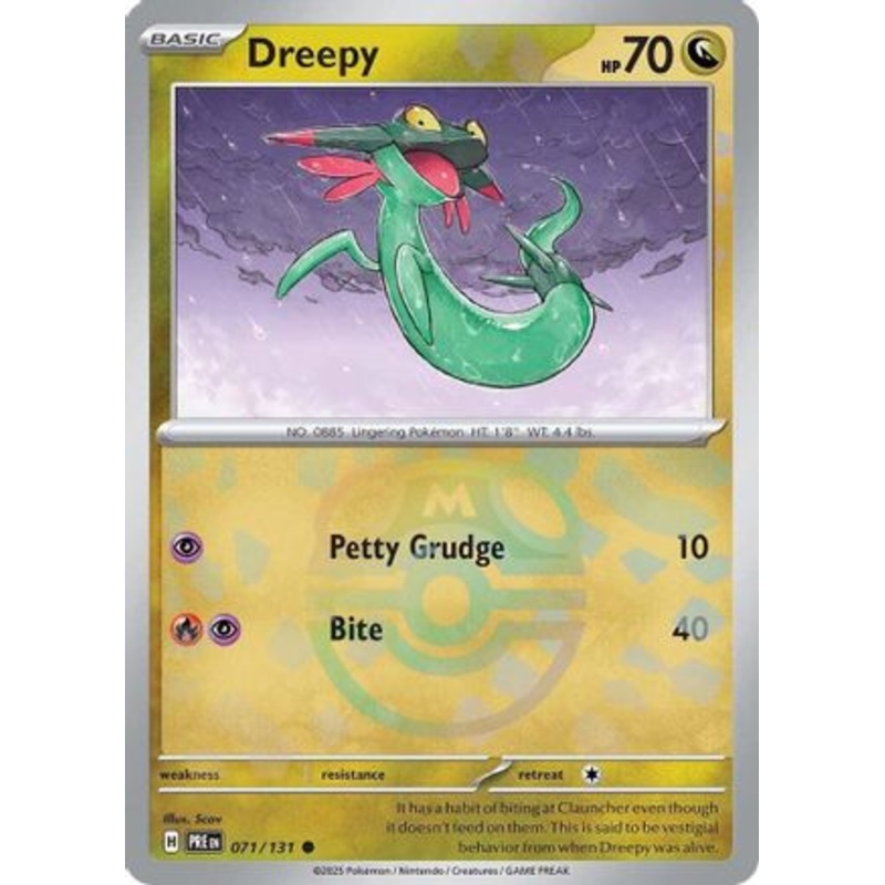 Dreepy (Master Ball Pattern) 071/131  - Holofoil SV Prismatic Evolutions - Common