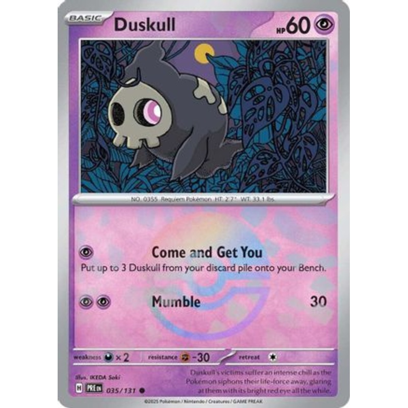 Duskull (Poke Ball Pattern) 035/131  - Holofoil SV Prismatic Evolutions - Common