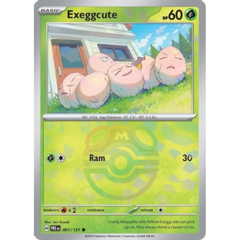 Exeggcute (Master Ball Pattern) 001/131  - Holofoil SV Prismatic Evolutions - Common