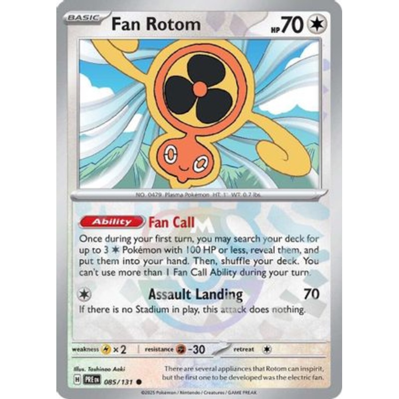 Fan Rotom (Master Ball Pattern) 085/131  - Holofoil SV Prismatic Evolutions - Common