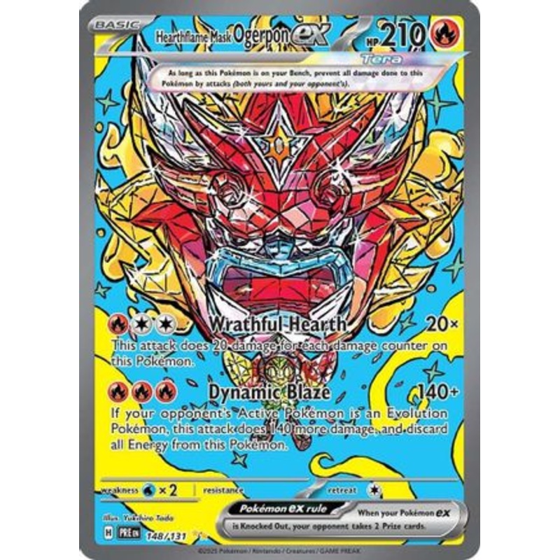 Hearthflame Mask Ogerpon ex 148/131  - Holofoil SV Prismatic Evolutions - Special Illustration Rare