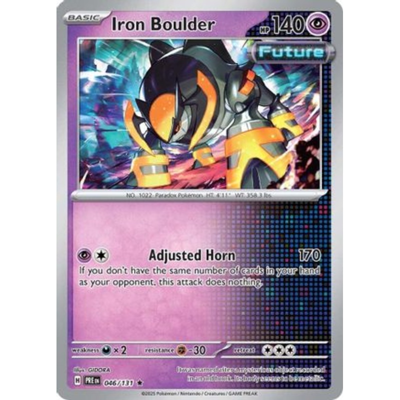 Iron Boulder 046/131  - Reverse Holofoil SV Prismatic Evolutions - Rare