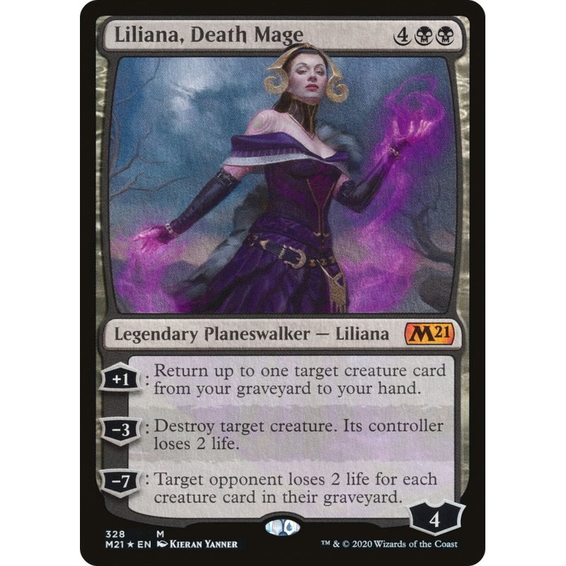 Liliana, Death Mage (M21-328) - Core Set 2021 Foil
