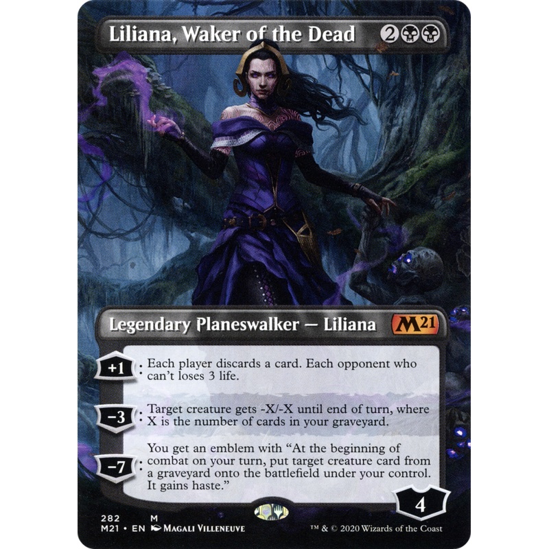Liliana, Waker of the Dead (M21-282) - Core Set 2021 (Borderless) Foil