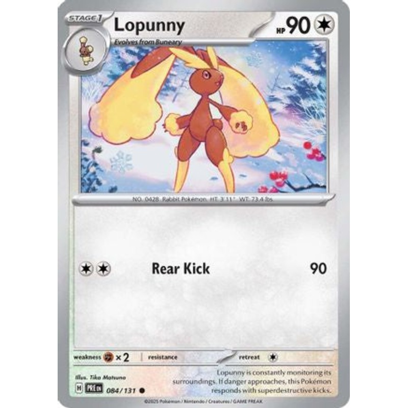 Lopunny 084/131  - Reverse Holofoil SV Prismatic Evolutions - Common