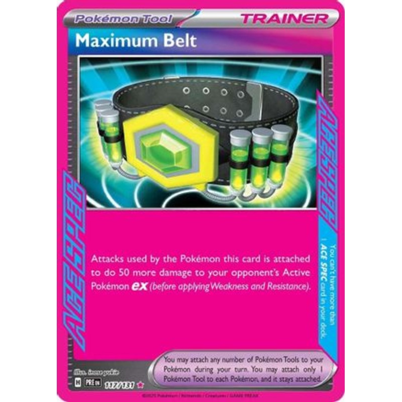 Maximum Belt 117/131  - Holofoil SV Prismatic Evolutions - ACE SPEC Rare