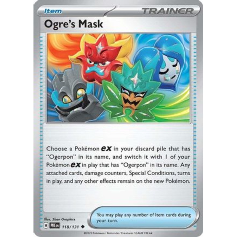 Ogre's Mask 118/131  - Reverse Holofoil SV Prismatic Evolutions - Uncommon