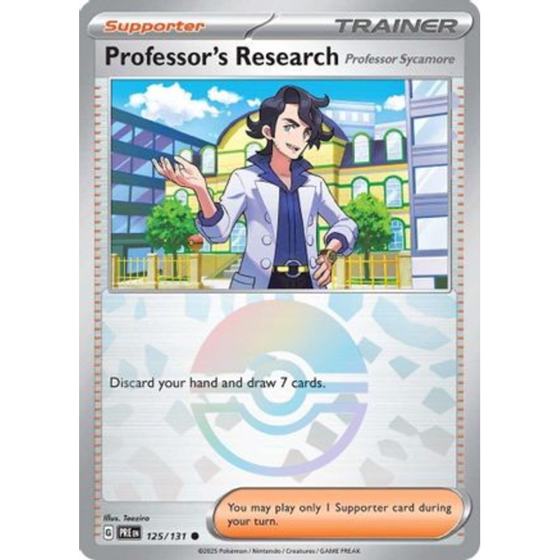 Professor's Research [Professor Sycamore] (Poke Ball Pattern) 125/131  - Holofoil SV Prismatic Evolutions - Common