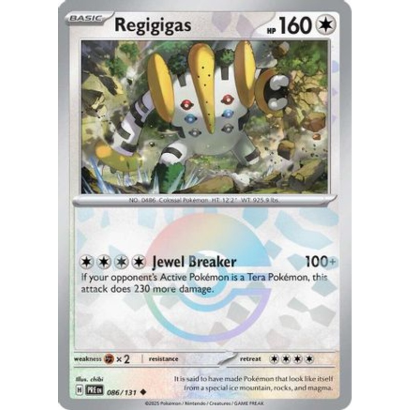 Regigigas (Poke Ball Pattern) 086/131  - Holofoil SV Prismatic Evolutions - Uncommon