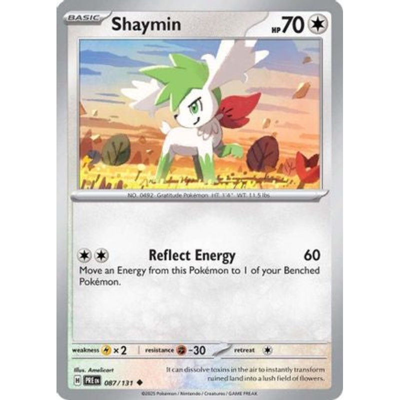 Shaymin 087/131  - Reverse Holofoil SV Prismatic Evolutions - Uncommon