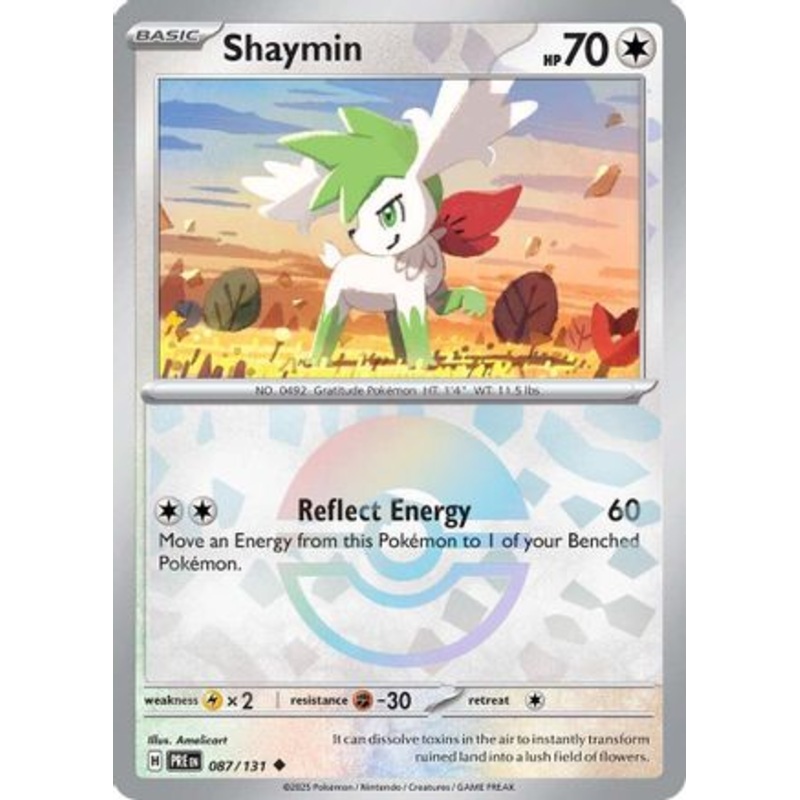 Shaymin (Poke Ball Pattern) 087/131  - Holofoil SV Prismatic Evolutions - Uncommon