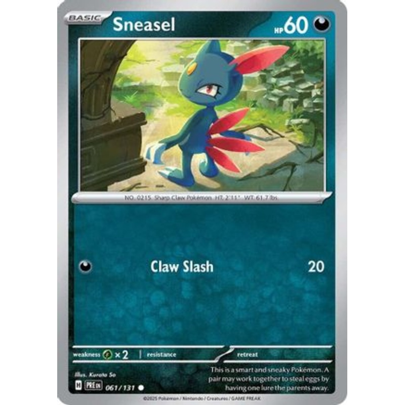 Sneasel 061/131  - Reverse Holofoil SV Prismatic Evolutions - Common