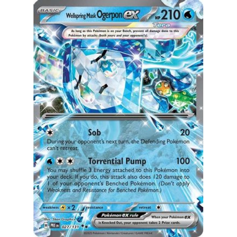 Wellspring Mask Ogerpon ex 027/131  - Holofoil SV Prismatic Evolutions - Double Rare