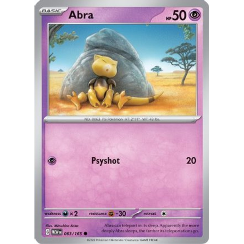 Abra 063/165  - Reverse Holofoil SV Scarlet & Violet 151 - Common