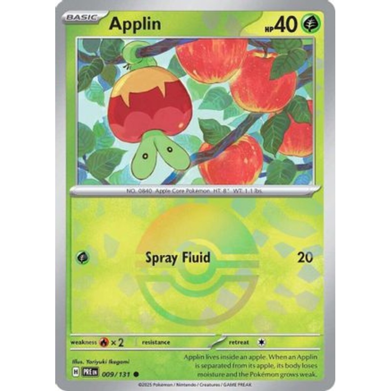 Applin (Poke Ball Pattern) 009/131  - Holofoil SV Prismatic Evolutions - Common