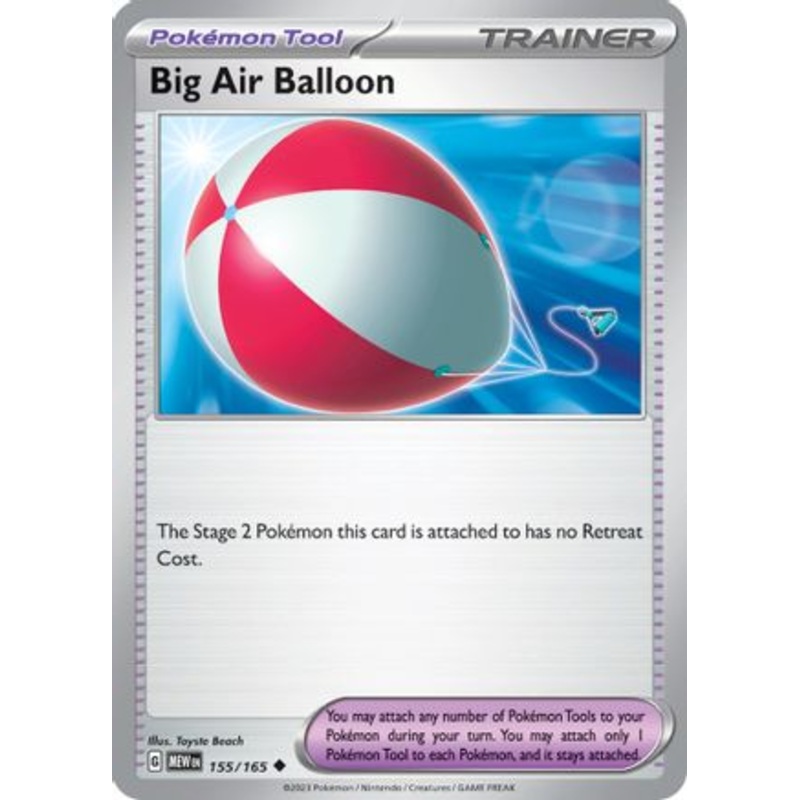 Big Air Balloon 155/165  - Reverse Holofoil SV Scarlet & Violet 151 - Uncommon