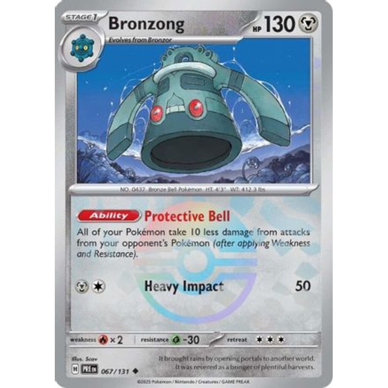 Bronzong (Poke Ball Pattern) 067/131  - Holofoil SV Prismatic Evolutions - Uncommon