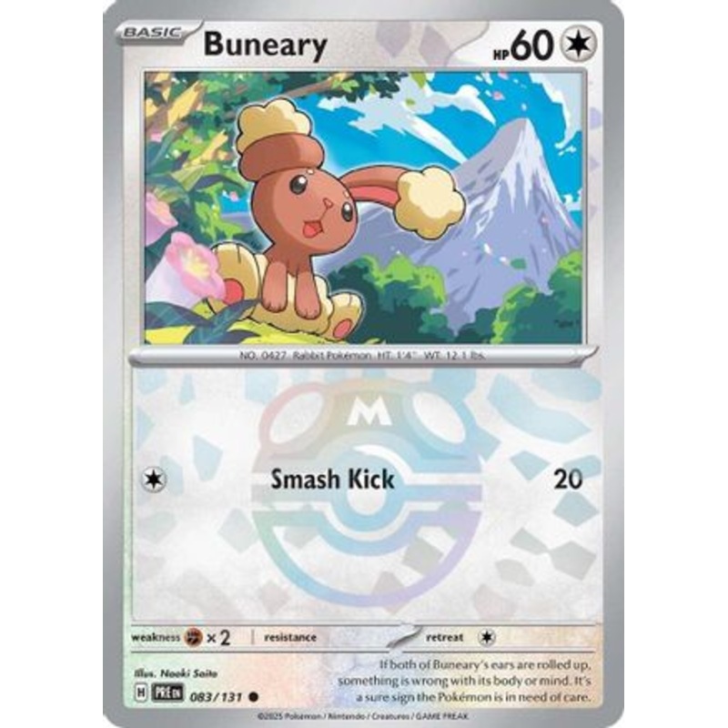 Buneary (Master Ball Pattern) 083/131  - Holofoil SV Prismatic Evolutions - Common