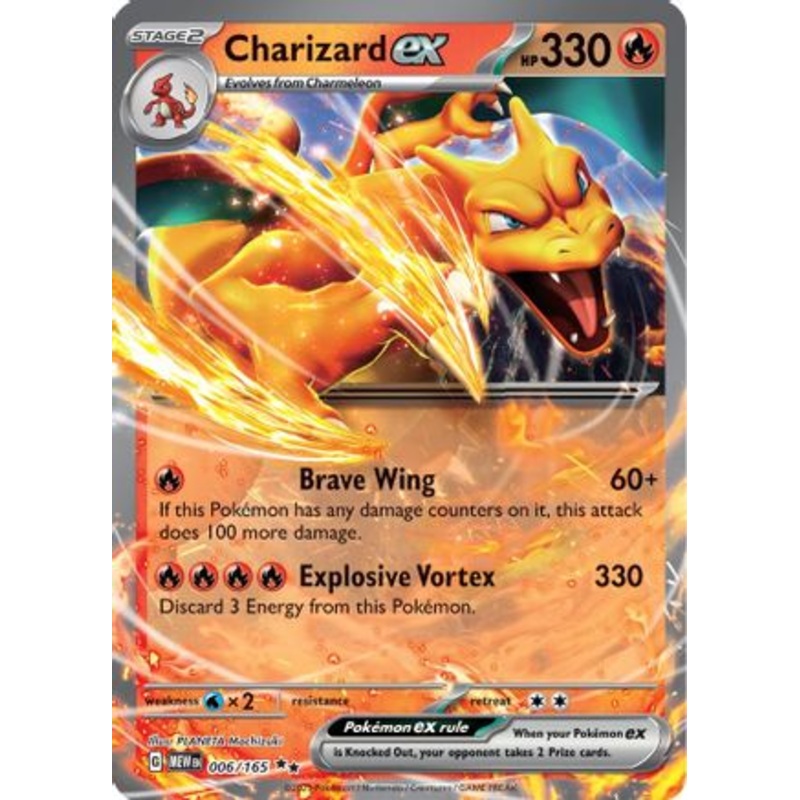 Charizard ex 006/165  - Holofoil SV Scarlet & Violet 151 - Double Rare