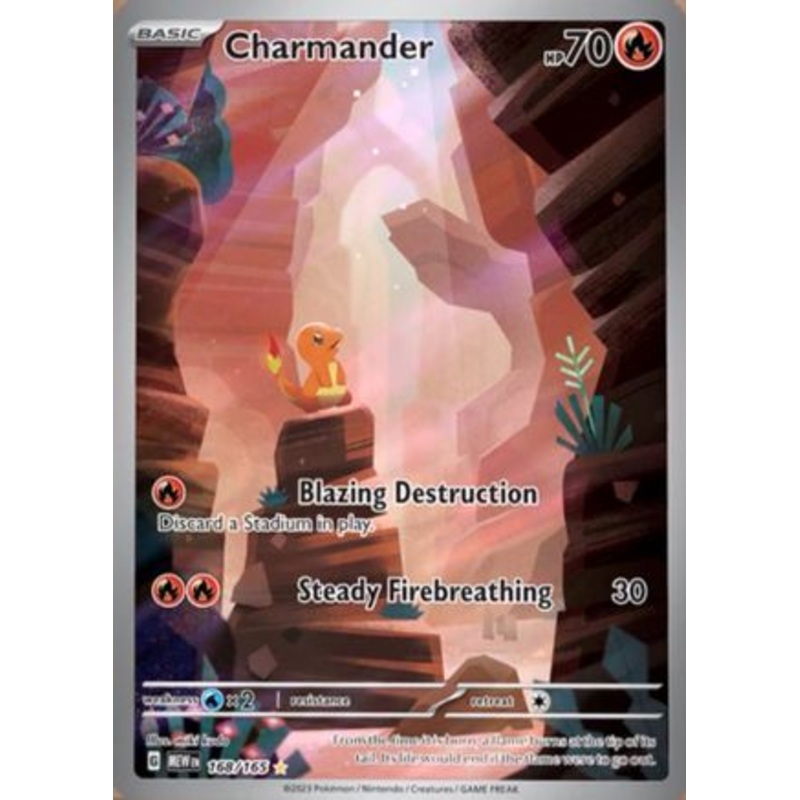 Charmander 168/165  - Holofoil SV Scarlet & Violet 151 - Illustration Rare