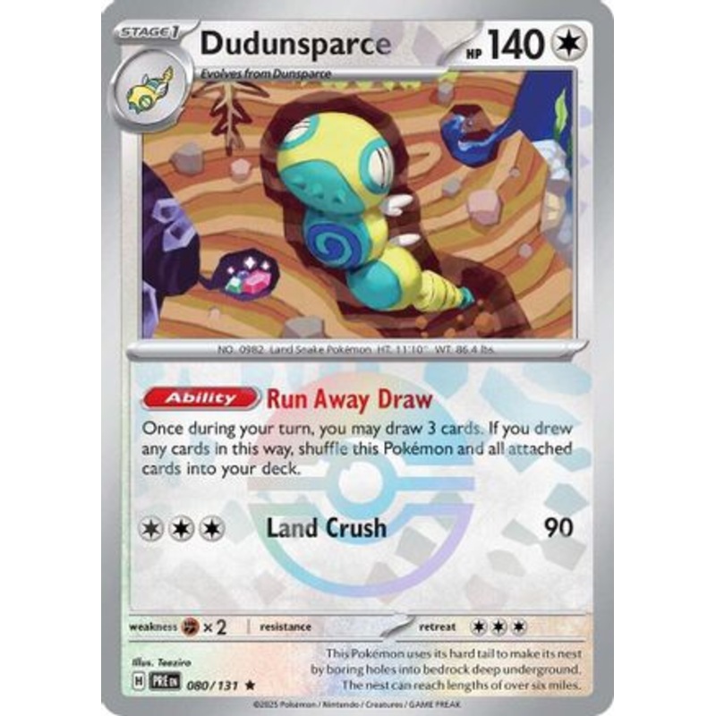 Dudunsparce (Poke Ball Pattern) 080/131  - Holofoil SV Prismatic Evolutions - Rare