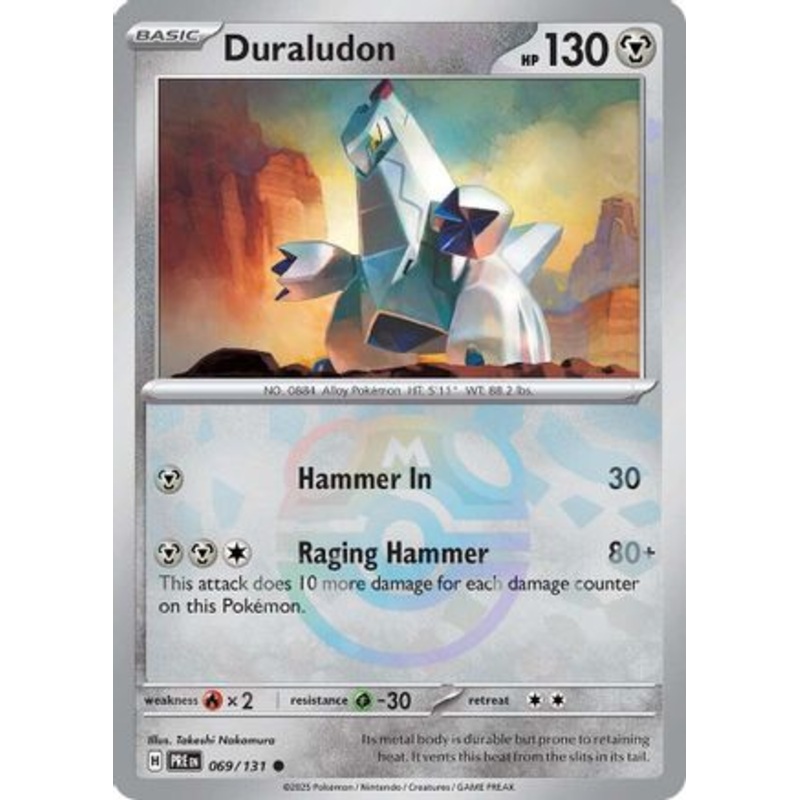 Duraludon (Master Ball Pattern) 069/131  - Holofoil SV Prismatic Evolutions - Common
