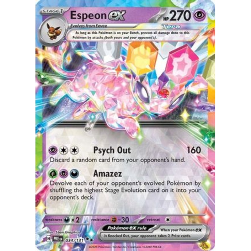 Espeon ex 034/131  - Holofoil SV Prismatic Evolutions - Double Rare